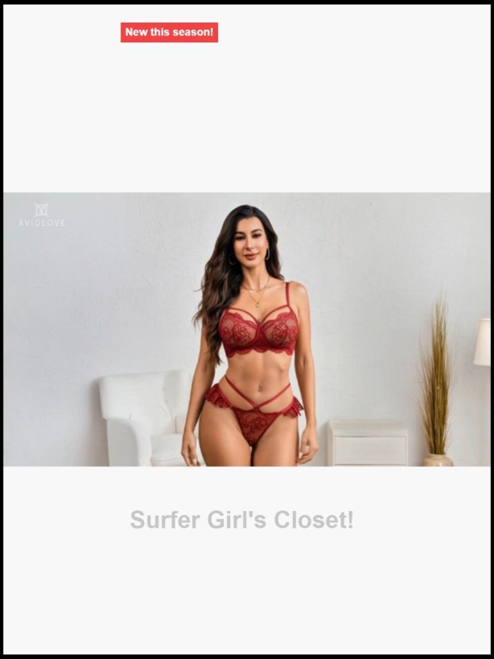 Sexy Push Up Floral Lace Sheer Lingerie Set Bra and Panty 2 Piece - Picture 5 of 5